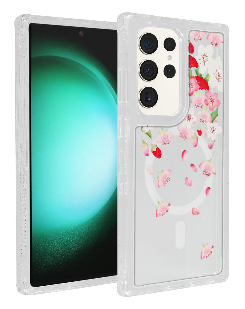 Encuentra tapas traseras con Flower Design y cargador wireless para Samsung Galaxy S24 Ultra en Guatemala.