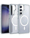 Encuentra en Guatemala el mejor case de carga inalámbrica antideslizante mate translúcida en color gris para tu Galaxy S25 en SlowBack.
