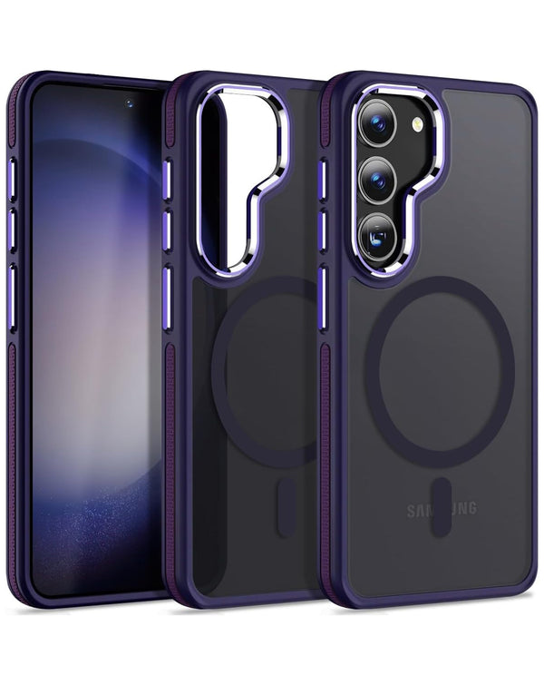 Funda de carga inalámbrica slim, antideslizante y mate translúcida para Galaxy S25 en Guatemala, ideal para proteger tu dispositivo y cargarlo sin cables.