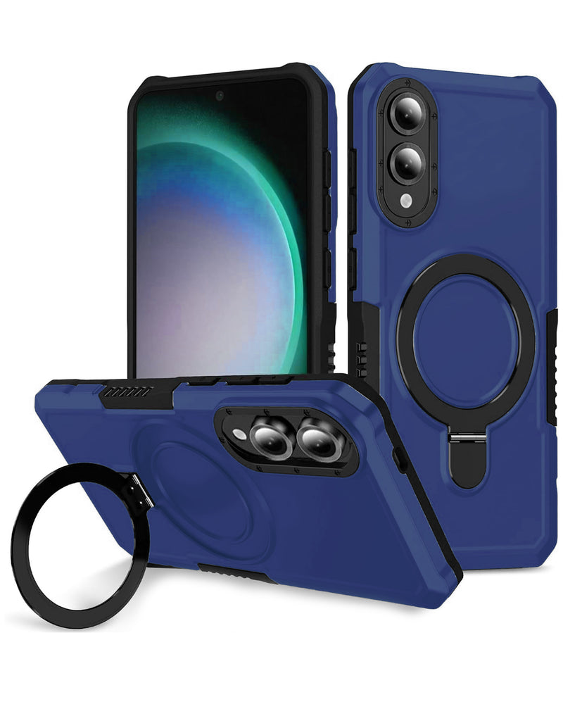 Funda dura antigolpes con portador de anillo para Samsung Galaxy S25E en Guatemala.