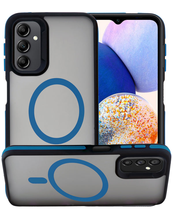 Encuentra la mejor funda magnética translúcida bicolor mate DARK BLUE para tu Galaxy S25FE en Guatemala.