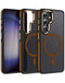 Encuentra el estuche de carga inalámbrica delgado para Samsung Galaxy S25 Plus en Guatemala, disponible en color naranja mate en SlowBack, mayorista de accesorios móviles.
