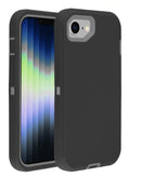 Protector de alta resistencia para iPhone 16e en color negro y gris, ideal para encontrar en Guatemala.