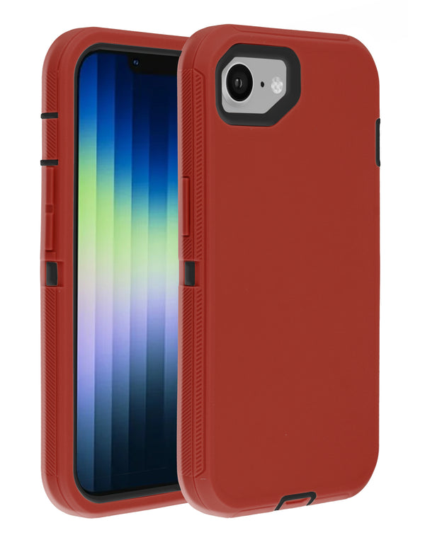 Encuentra la mejor funda heavy duty para iPhone 16e en Guatemala en colores rojo y negro.