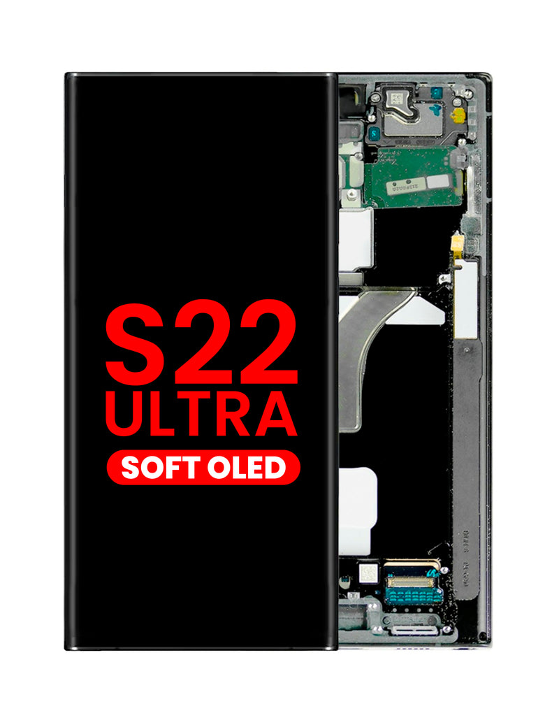Reparación de pantalla Samsung Galaxy S22 Ultra con marco en Guatemala, servicio de calidad en talleres especializados.