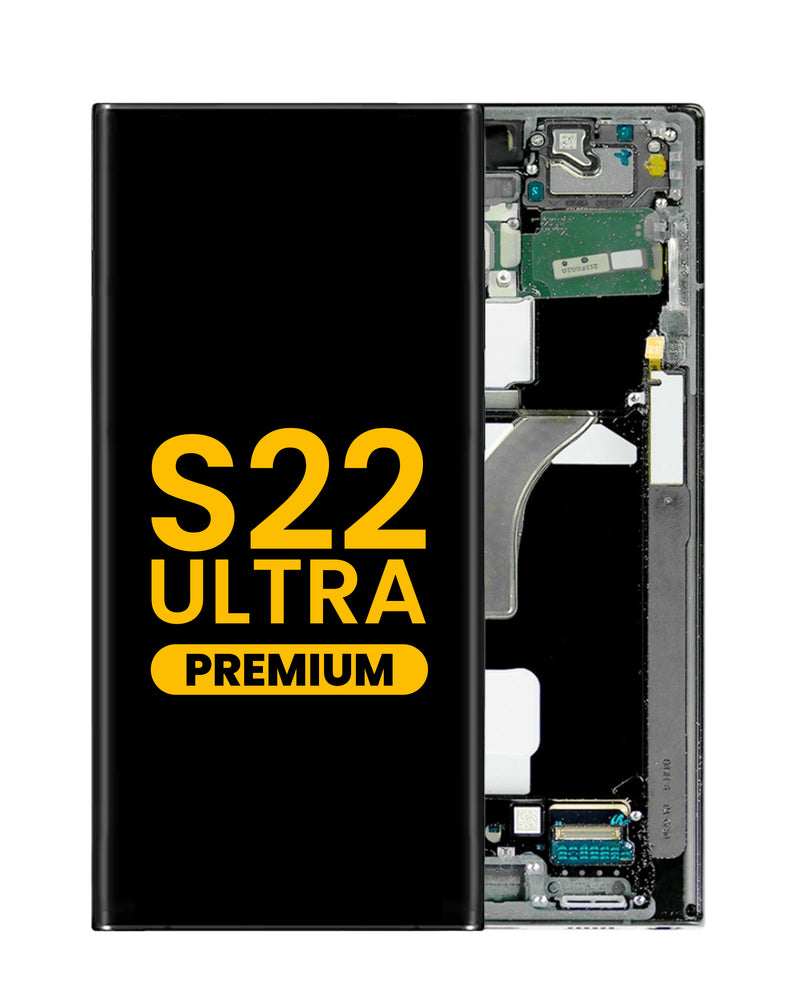 Compra la pantalla OLED con marco para Samsung Galaxy S22 Ultra en Guatemala al mejor precio en distribuidores mayoristas de componentes Samsung.