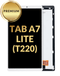 Reparación de pantalla Samsung Galaxy Tab A7 Lite 8.7 en Guatemala, disponible en versión premium y color blanco, para mayoristas y talleres de reparación.