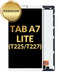 Reparación de pantalla sin marco para Galaxy Tab A7 Lite en Guatemala, disponibilidad en color blanco, versión 4G y calidad premium.