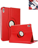 Funda con soporte giratorio de 360 grados color rojo para tablet Samsung en Guatemala.