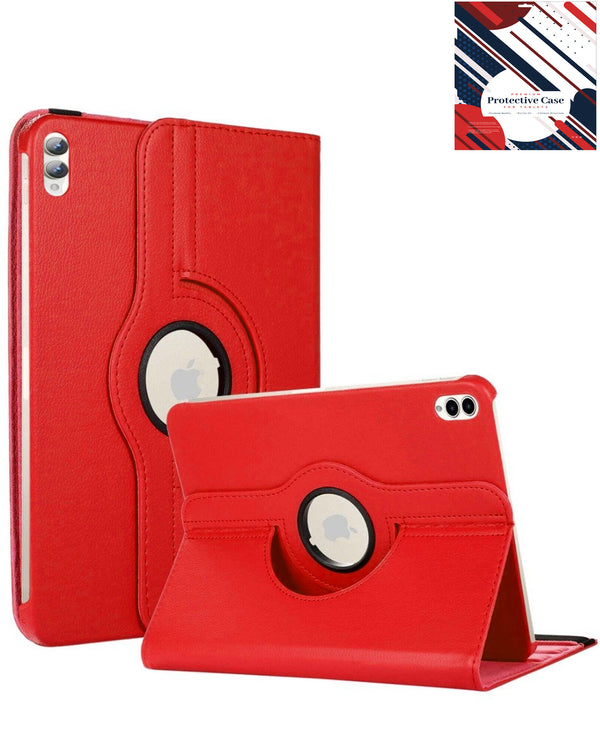 Funda con soporte giratorio de 360 grados color rojo para tablet Samsung en Guatemala.