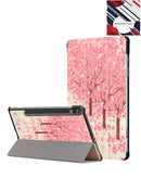 Encuentra la mejor funda Galaxy Tab con diseño de árboles rosados en Guatemala en tiendas de accesorios para tablets.