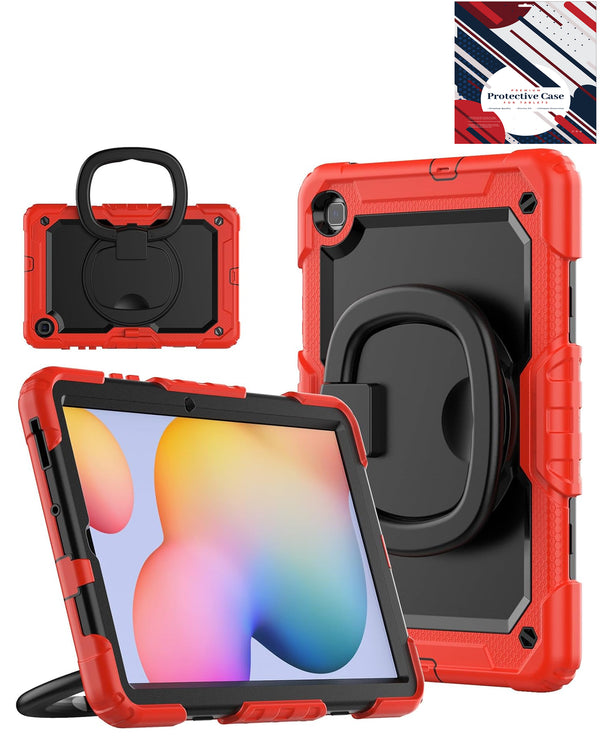 Protector de silicona con manija plegable 360 para Galaxy Tab S6 Lite 10.4 en Guatemala, tienda de accesorios para tablets, mayorista de cases Samsung.