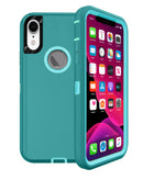 Protege tu iPhone XR con una funda heavy duty color teal en Guatemala, disponible en nuestro taller de accesorios para celulares.