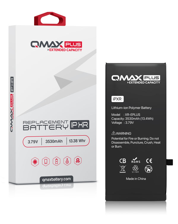 Batería QMAX Plus de capacidad extendida para iPhone XR en Guatemala, 3530 mAH.