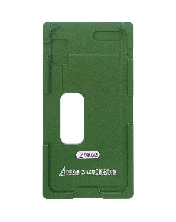Encuentra el mejor molde de alineación de metal para reparaciones de iPhone XS Max en Guatemala.