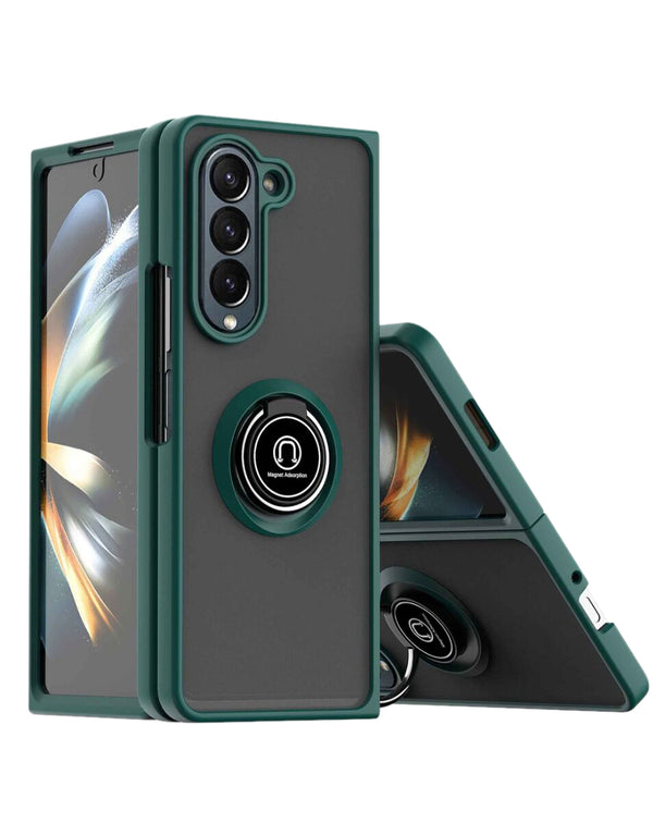 Case Samsung Galaxy Z Fold 6 en Guatemala con borde colorido, soporte I-ring y materiales de alta calidad.