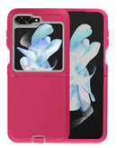 Funda heavy duty Galaxy Z Flip 5 (HOT PINK & WHITE)