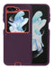 Encuentra la mejor funda heavy duty para tu Samsung Galaxy Z Flip 6 en Guatemala con colores dark purple y hot pink.
