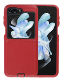 Encuentra la mejor funda heavy duty en rojo y negro para tu Galaxy Z Flip 6 en Guatemala.