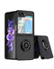 Case Samsung Galaxy Z Flip 6 Hard PC / Soft TPU con borde colorido con soporte anillo I - BLACK