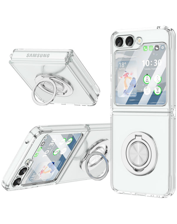 Encuentra la mejor funda trasera rígida para Samsung Galaxy Z Flip 6 con soporte para anillo en Guatemala.