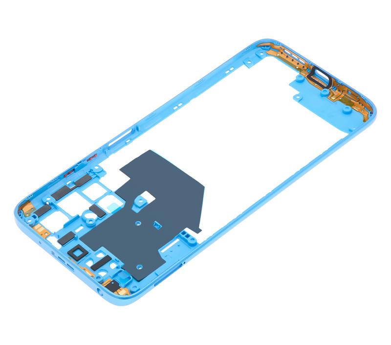 Reemplazo de carcasa central para Xiaomi Redmi 10 en Guatemala, color Sea Blue, con partes originales y garantía incluida.