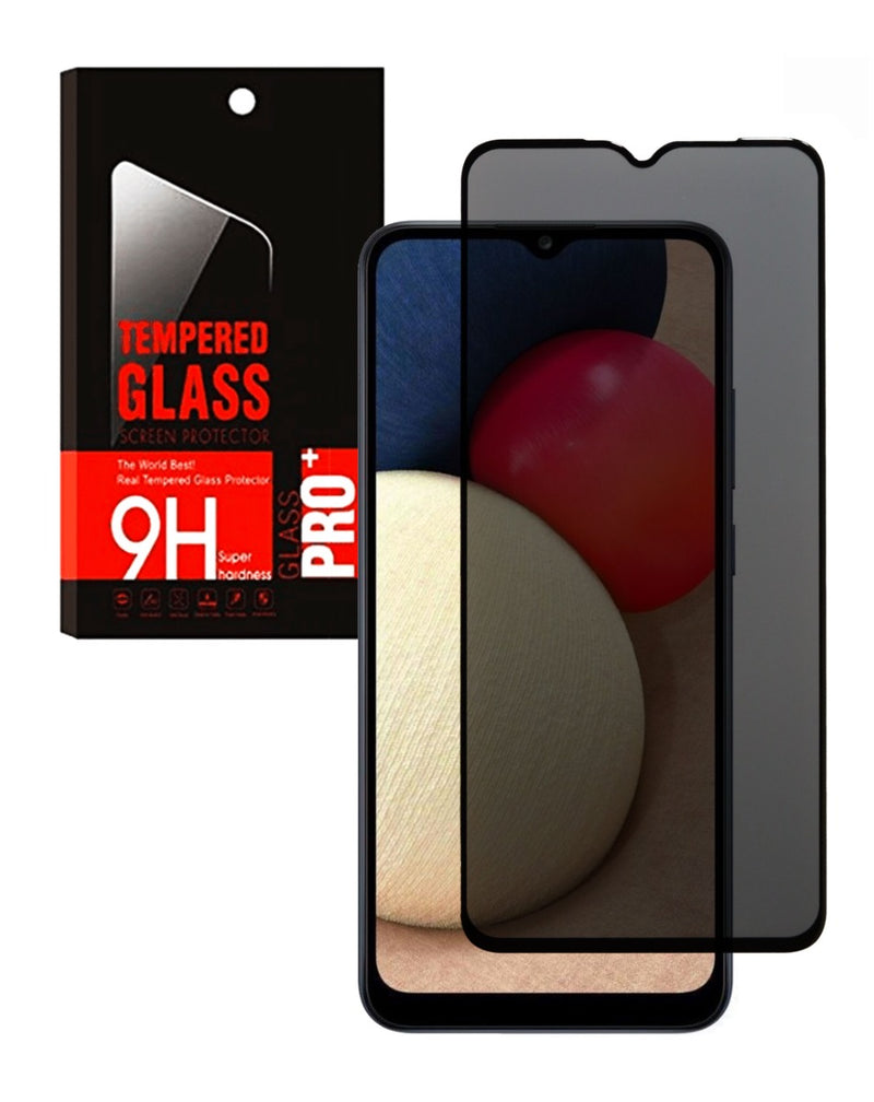 Protector de privacidad de vidrio templado para Samsung Galaxy A02s disponible en Guatemala.