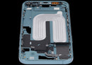 Chasis medio iPhone 16 Plus color teal con botones de encendido y volumen, repuesto A2894.