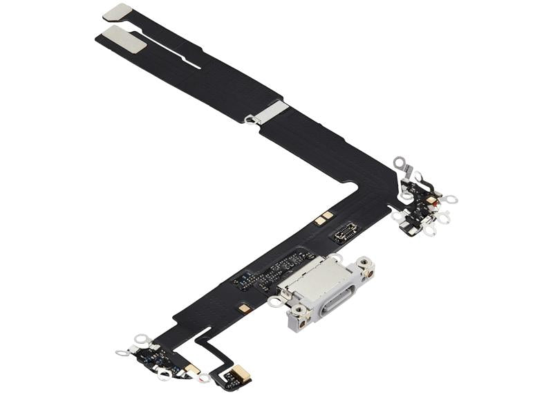 Encuentra en Guatemala el puerto de carga con cable flex para iPhone 16 Plus en color blanco en reparaciones de iPhone y talleres de componentes iPhone, con garantía.
