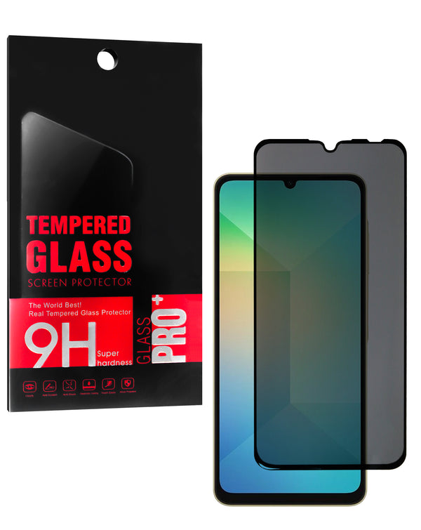 Protector de pantalla de vidrio templado privacy para Samsung Galaxy A06, disponible en Guatemala.