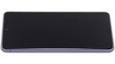 Pantalla OLED lavanda Samsung Galaxy S21 FE 5G con marco, para reparación de display SM-G990B.