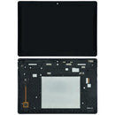 Pantalla LCD negra con marco para Lenovo Tab M10 TB-X505, ideal para reparación de pantalla rota.