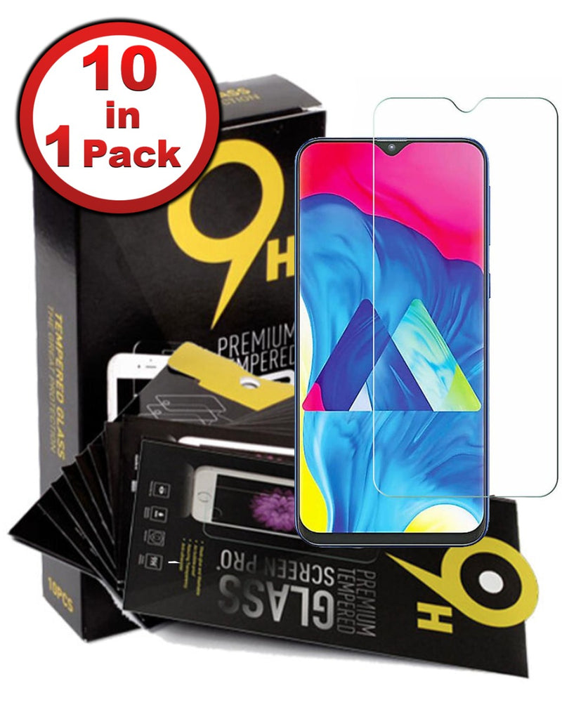 Protege la pantalla de tu Galaxy A10 (A105) con este vidrio templado transparente en pack de 10, ideal para mayoristas en Guatemala.