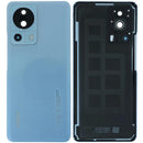 Tapa trasera original Xiaomi 13 Lite azul claro, repuesto Service Pack para reparación de vidrio trasero.