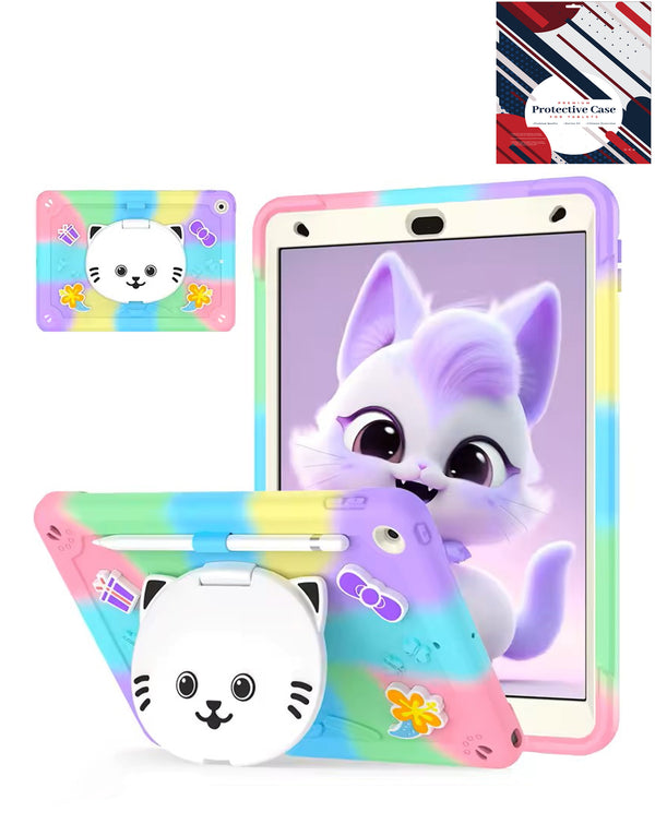 Protege tu iPad Air 11 del 2024 con esta funda antigolpes en Guatemala, con soporte integrado, ranura para lápiz y en color púrpura vibrante.