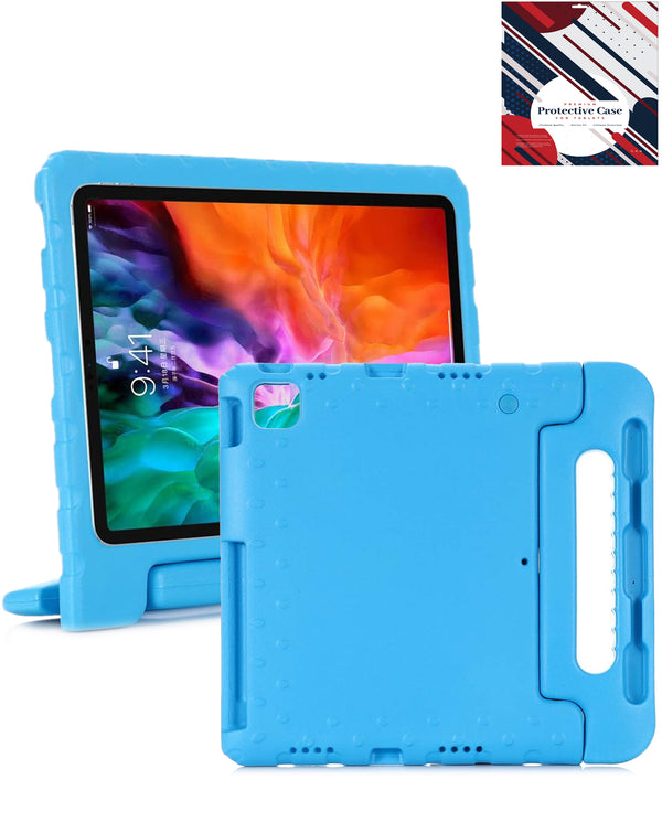 Funda infantil antigolpes con soporte y asa en color azul claro para iPad Air 4 / Air 5 / Pro 11 en Guatemala.
