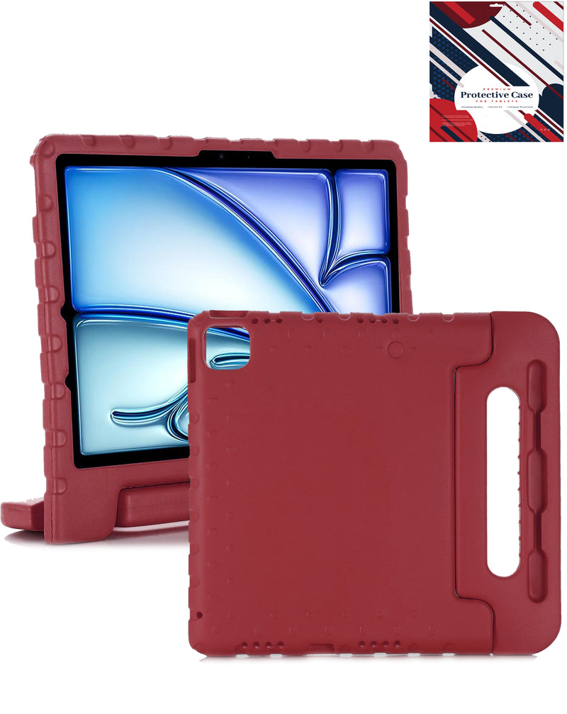 Compra la funda infantil antigolpes con soporte de asa en color rojo para iPad en Guatemala.