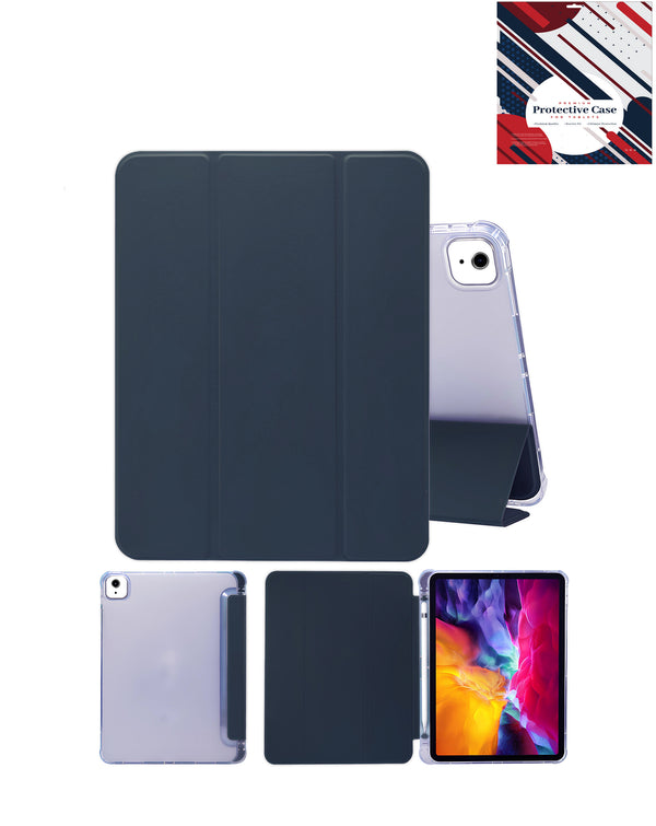 Encuentra el soporte inteligente con portapen en color azul oscuro para tu iPad en Guatemala.