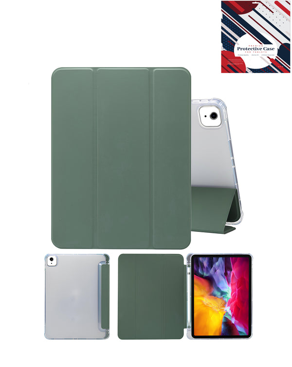 Soporte de PU smart con portabolígrafos para iPad Air en Guatemala, disponible en diferentes colores.