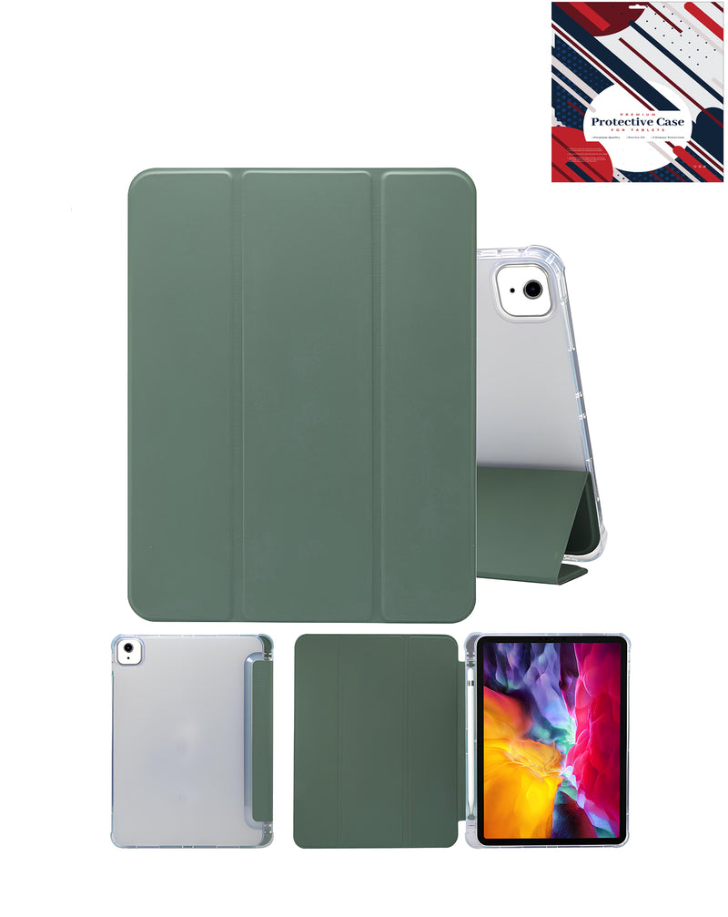 Soporte de PU smart con portabolígrafos para iPad Air en Guatemala, disponible en diferentes colores.