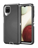 Case heavy duty Galaxy A12 (Gris oscuro & Blanco)