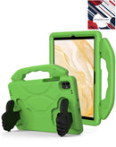 Protege tu iPad Air 13 2024 / Pro 13 2024 / Pro 12.9 (3rd / 4th / 5th / 6th) con estilo con esta divertida funda verde con soporte de mano, ideal para niños, en Guatemala.