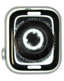 Carcasa Apple Watch Series 8 41mm GPS, aluminio plateado usada, ideal para reemplazo o reparación.