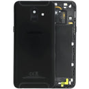 Tapa trasera original negra Samsung Galaxy A6 (A600 / 2018) para reparación de móvil.