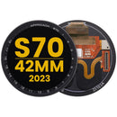Pantalla OLED Garmin Approach S70 42mm negra, repuesto para golf watch con display nítido y brillante.