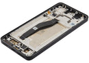Pantalla OLED refurbished con marco para Xiaomi 14T Titan Black, repuesto de display para reparación.