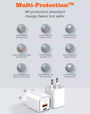 Cargador de pared LDNIO A2318M con cable USB C-Lightning MFI de 20W en Guatemala.