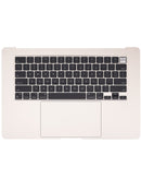 Encuentra tapa superior con teclado US y touchpad para MacBook Air 15 (A2941 / Mid 2023) en Guatemala, ideal para reparaciones y cambios de piezas.
