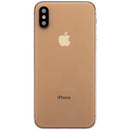 Tapa trasera dorada OEM Grade B para iPhone XS (A1920, A2097) con puerto de carga preinstalado.