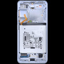 Pantalla Samsung Galaxy S25 5G Icy Blue usada con marco, lista para reparación, repuesto de display S931.